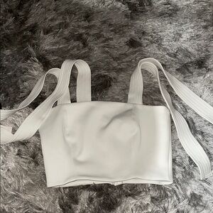 Chic White Women's Crop Top